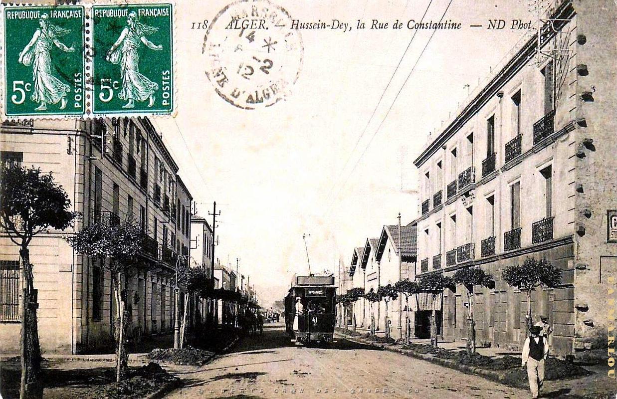 Hussein-Dey - Rue de Constantine - 1912.jpg